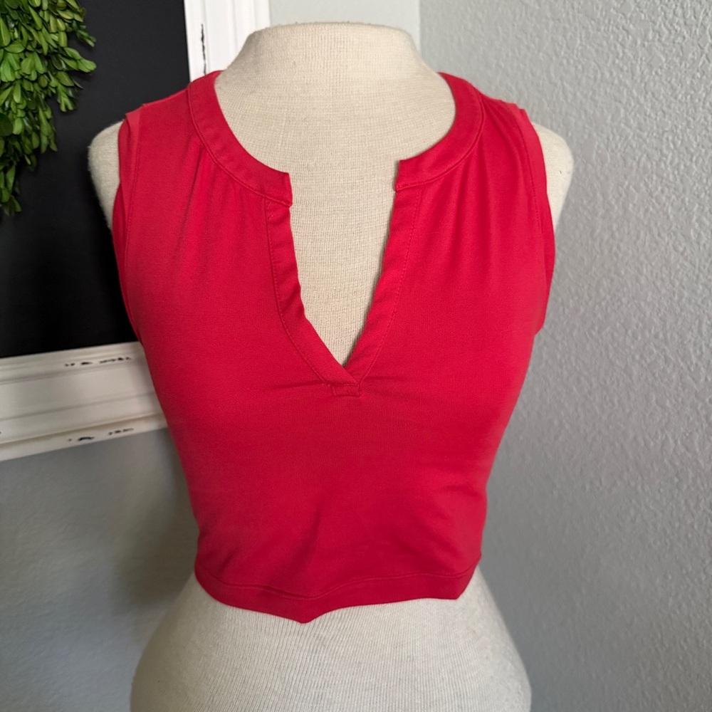 Free People Movement Cherry Red Upper Hand Crop Top - Size Small